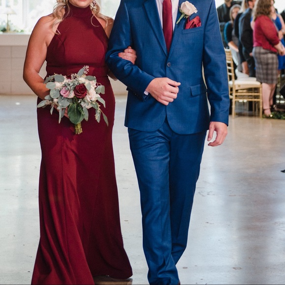 Jenny Yoo Petra Bridesmaid Dress in Hibiscus - Picture 3 of 4